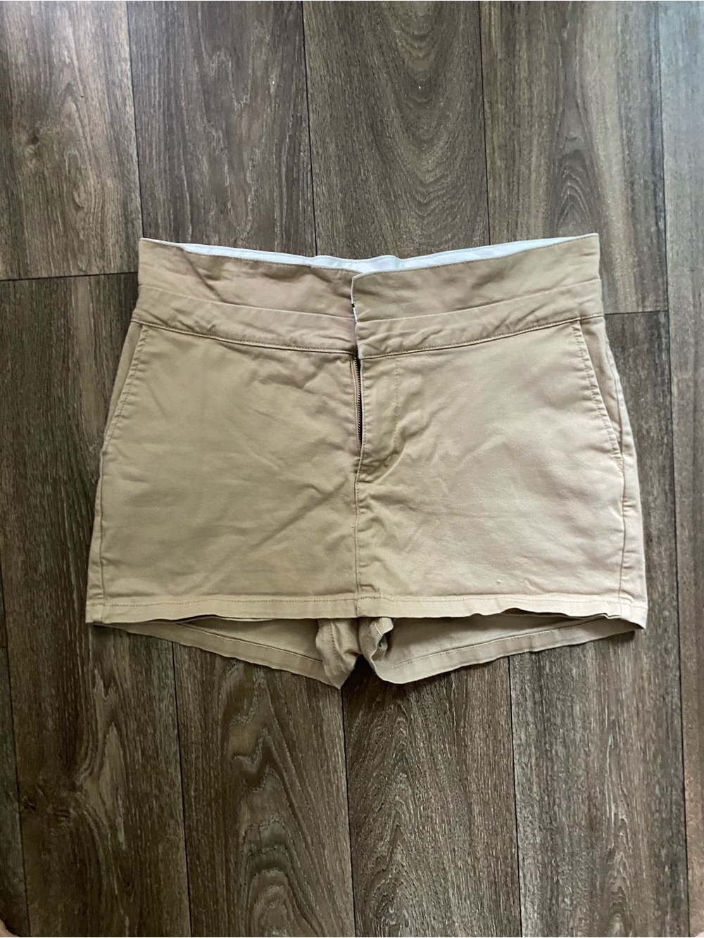 Beige Women's High-Waist Casual Skort